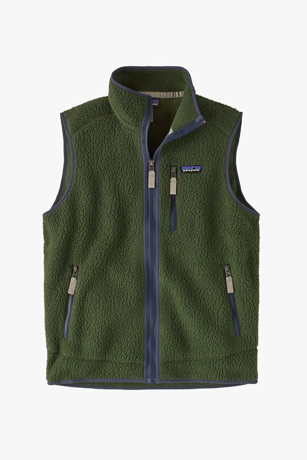 Men's Retro Pile Fleece Vest Green