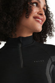 Women long sleeve Half-Zip Wool-Tech Black