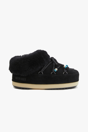 Suede Beads Black Mules