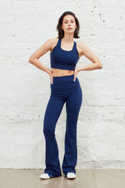 Flare Tights Navy Blue Long