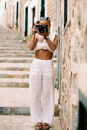 SAFARI LINEN PANTS WOMENS