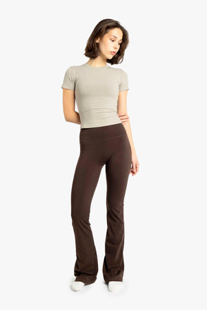 Flare tights Brown Long