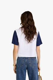 Wellnes Ivy color block cropped tee