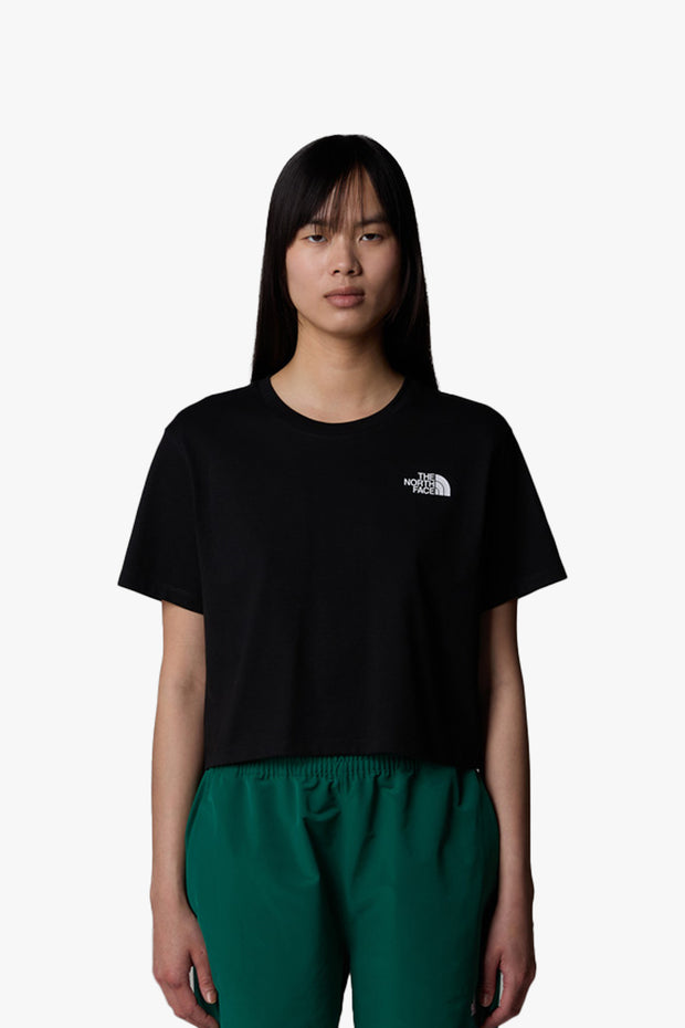 Cropped Simple Dome Tee - Black