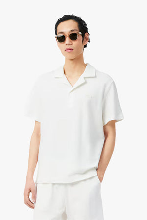 CLASSIC FIT TEXTURED JERSEY OPEN NECK POLO
