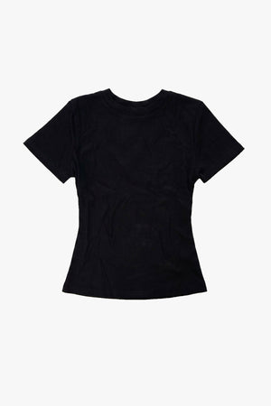Ribbed T-shirt Black