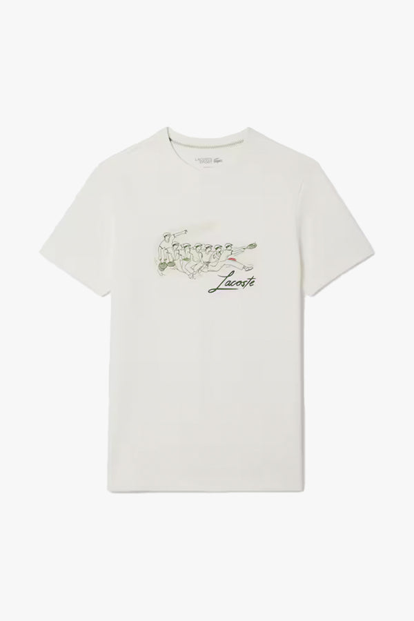 René Lacoste Print Tennis Heritage T-Shirt