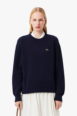 COTTON CREW NECK MOSS STITCH POLO