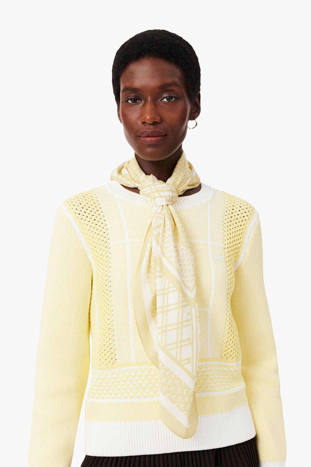 FLUID VISCOSE TENNIS COURT PRINT SCARF