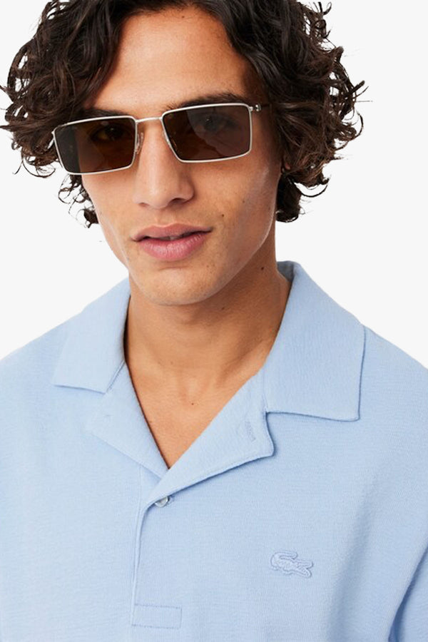 CLASSIC FIT TEXTURED JERSEY OPEN NECK POLO