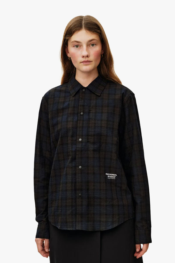 Off-Race Seersucker Shirt Unisex