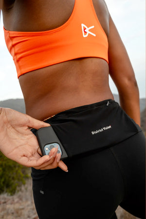 W recycled pocketed full length tights