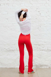 Flare Tights Long Red