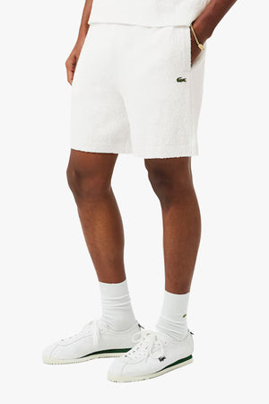 RELAXED FIT COTTON BLEND BOUCLÉ KNIT SHORTS