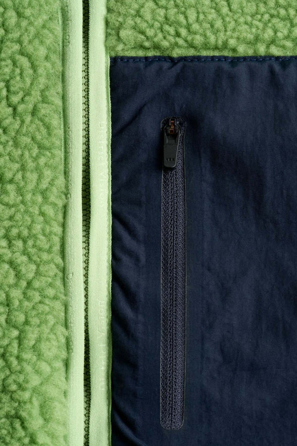 Cropped Wool Pile Fleece Jacket