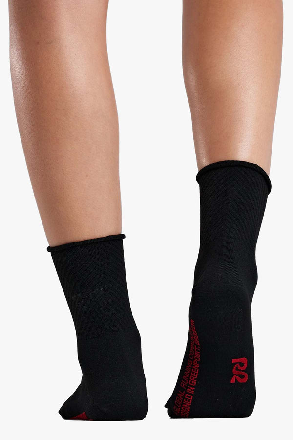LITE RUN™ RIBBED QUARTER SOCK - WHITE WITH PAVILION BLUE