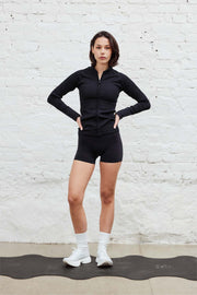 Ribbed Jacket Black