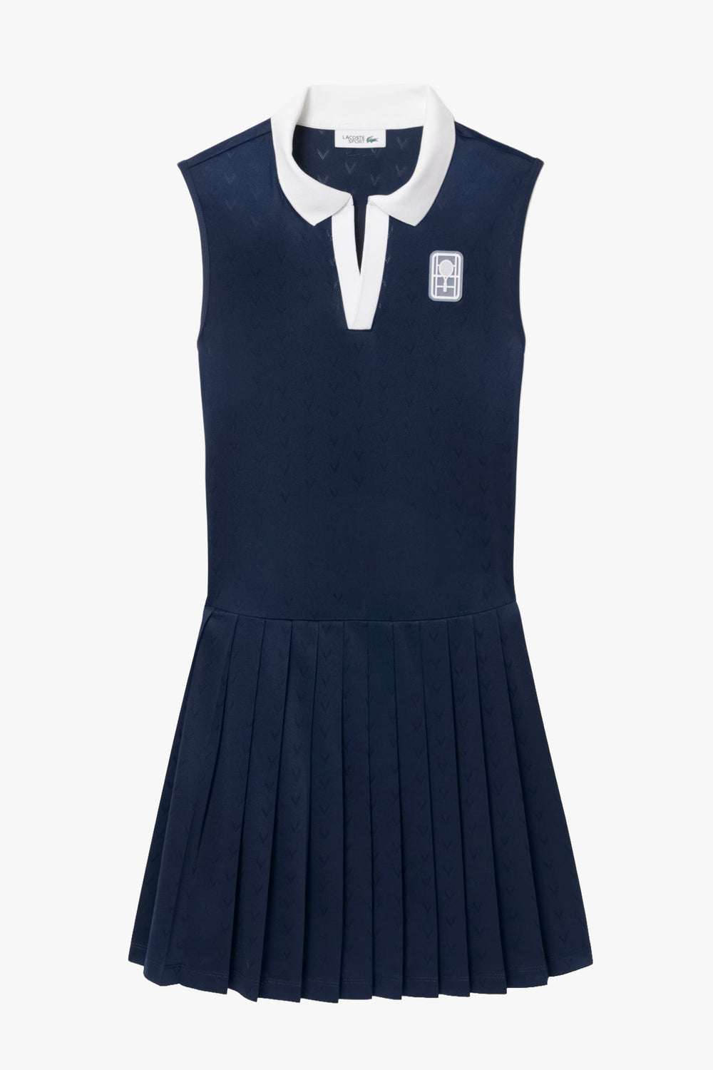 ULTRA-DRY TENNIS HERITAGE BADGE ACCENT DRESS WITH LINER