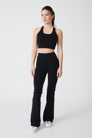 Flare Tights Black Long