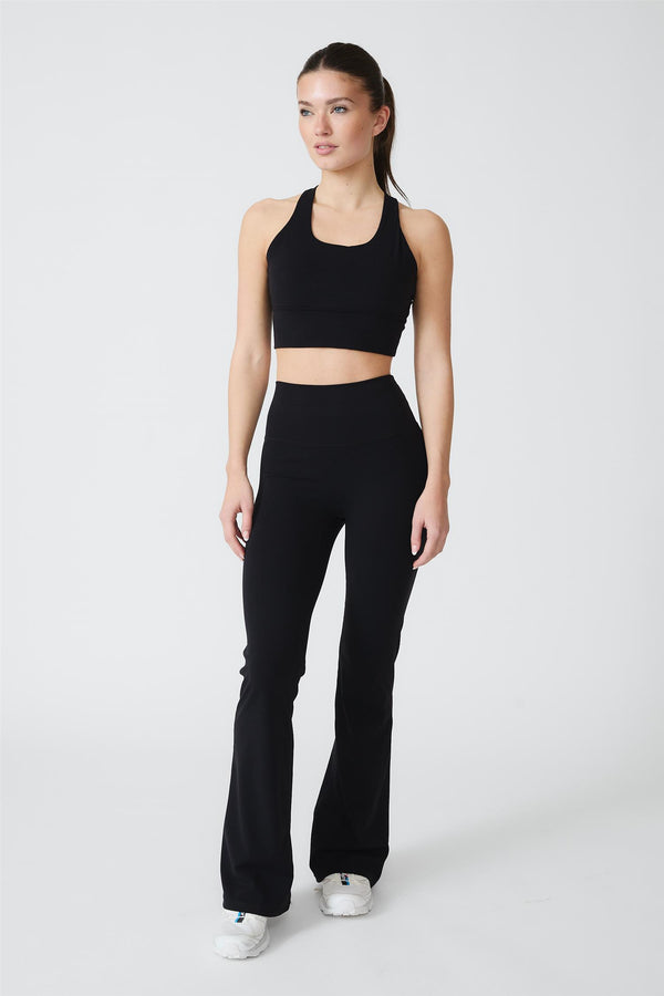 Flare Tights Black Long