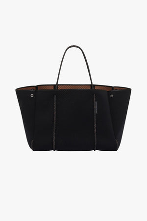 Escape Tote Black/Saddle