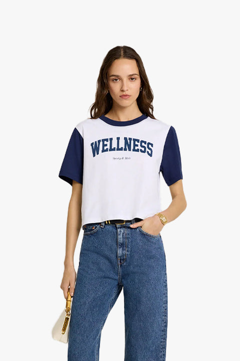 Wellnes Ivy color block cropped tee