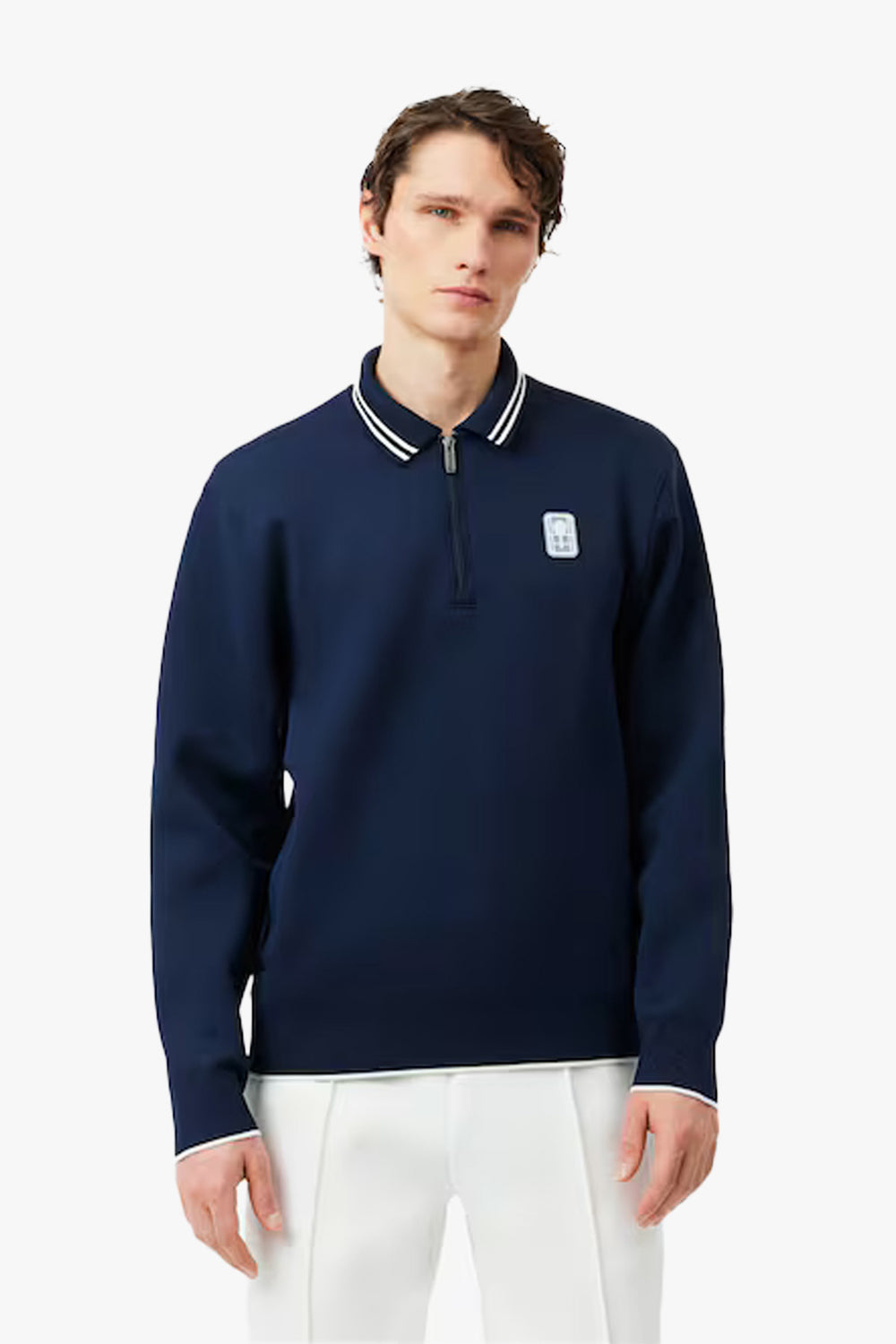 HERITAGE QUARTER ZIP BADGE SWEATSHIRT
