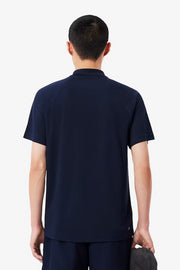 Short Sleeved Ribbed Collar Shirt