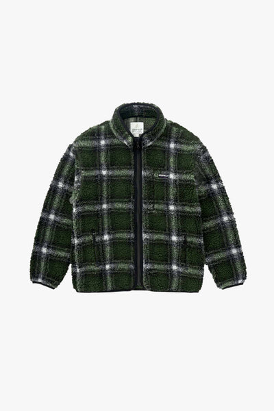 SHADOW PLAID SHERPA JACKET