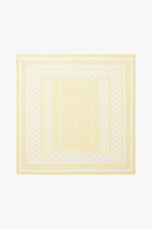 FLUID VISCOSE TENNIS COURT PRINT SCARF