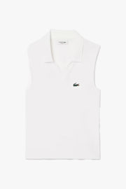 Sleeveless Stretch Knit Tennis Polo Shirt