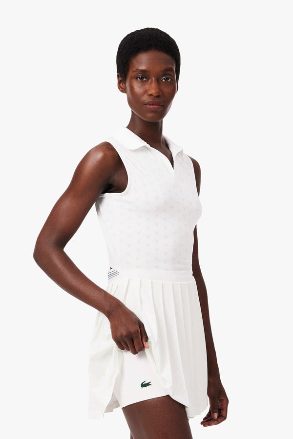 ULTRA-DRY TENNIS HERITAGE BADGE ACCENT DRESS WITH LINER