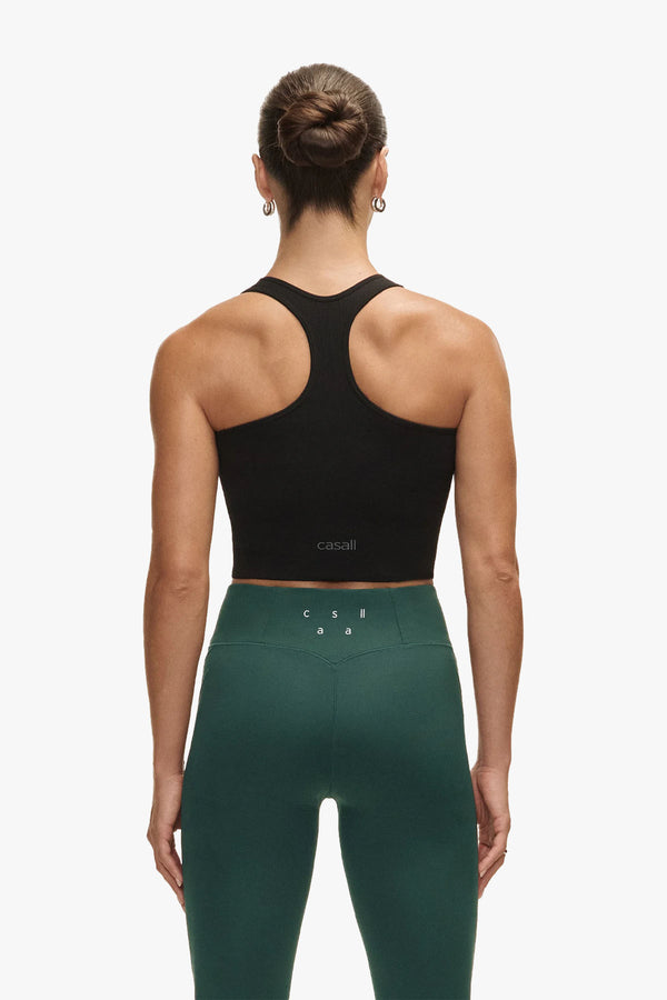 Multi Rib Seamless Padded Sports Top