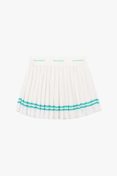 Serif Logo Pleated Skirt