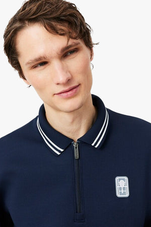 HERITAGE QUARTER ZIP BADGE SWEATSHIRT