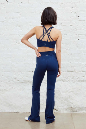 Flare Tights Navy Blue Long