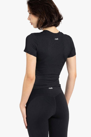 Ribbed T-shirt Black