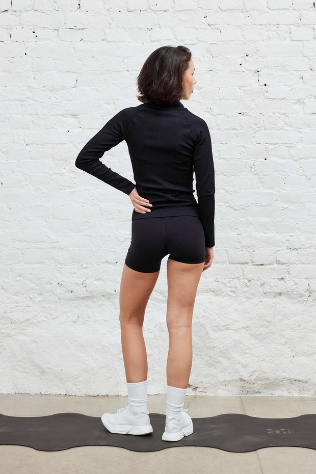 Ribbed Jacket Black