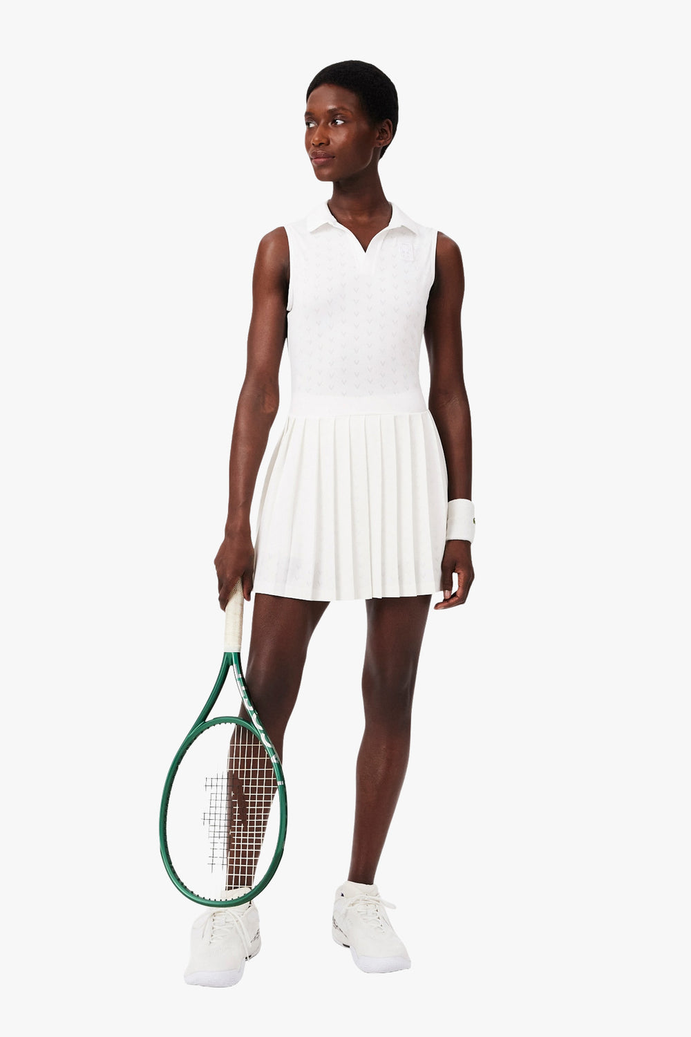 ULTRA-DRY TENNIS HERITAGE BADGE ACCENT DRESS WITH LINER