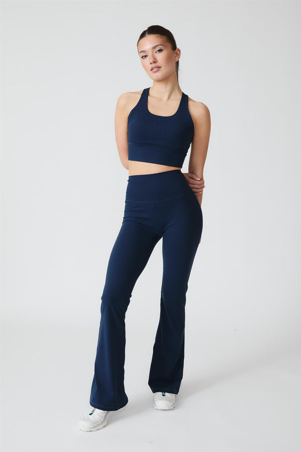 Flare Tights Navy Blue Long