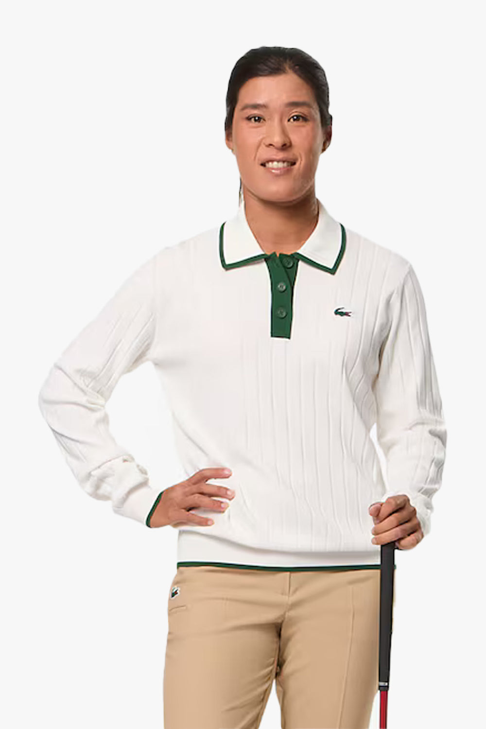 POLO COLLAR STRETCH GOLF SWEATER