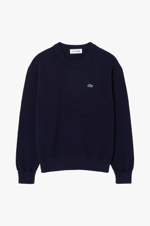 COTTON CREW NECK MOSS STITCH POLO
