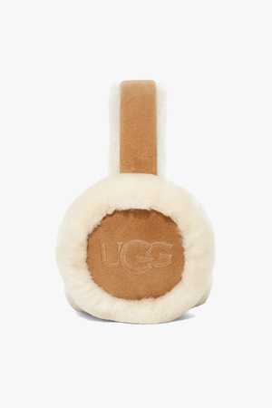 Woman's Sheepskin Embroidery Earmuff