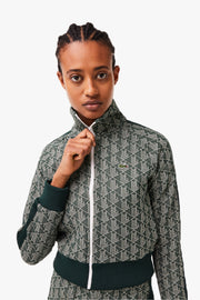 Lacoste Men's Regular Fit Monogram Print Zip Sweatshirt