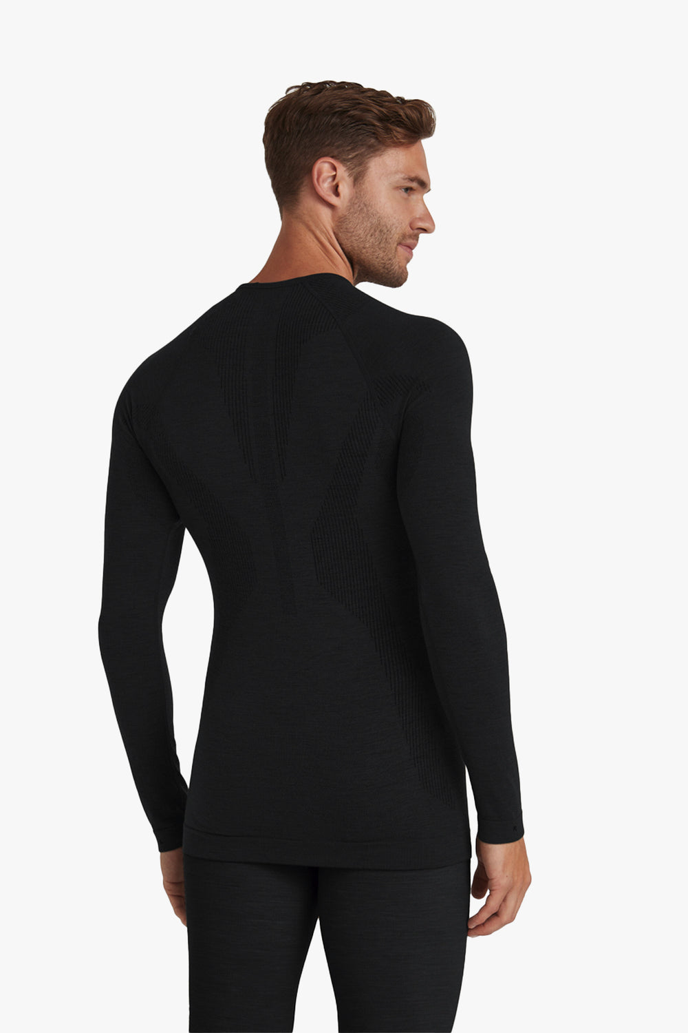 Men Long sleeve shirt Wool-Tech Black