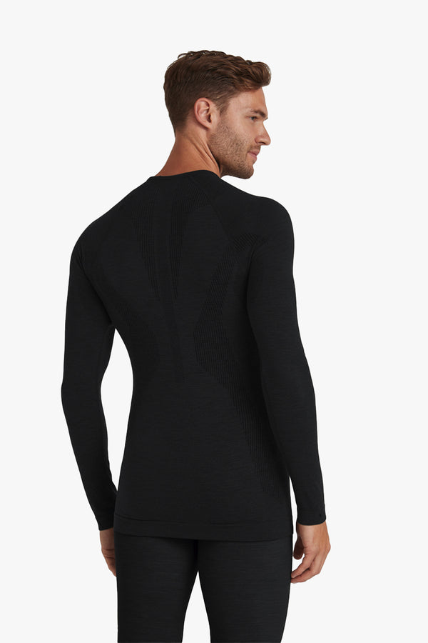 Men Long sleeve shirt Wool-Tech Black