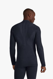 Men Long sleeve Half-Zip Wool-Tech Space Blue