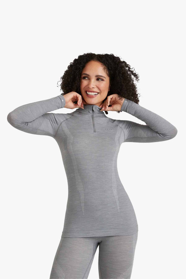 Women long sleeve Half-Zip Wool-Tech