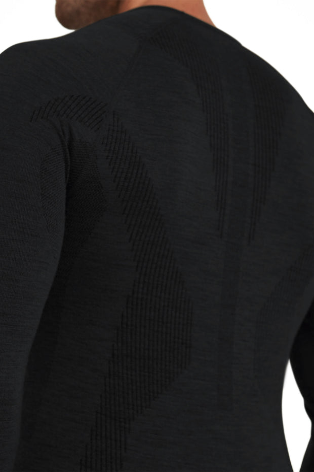 Men Long sleeve shirt Wool-Tech Black