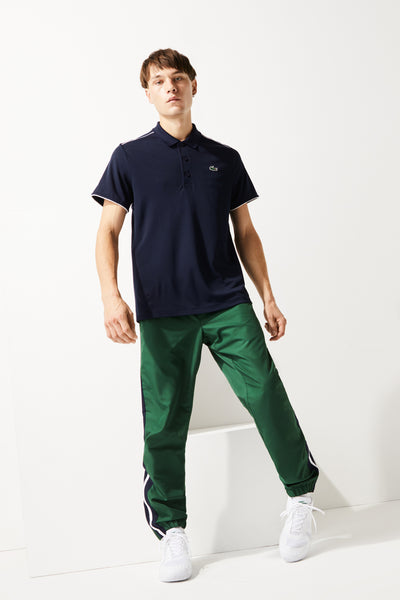 Men's Lacoste SPORT Contrast Piping Breathable Piqué Polo Shirt
